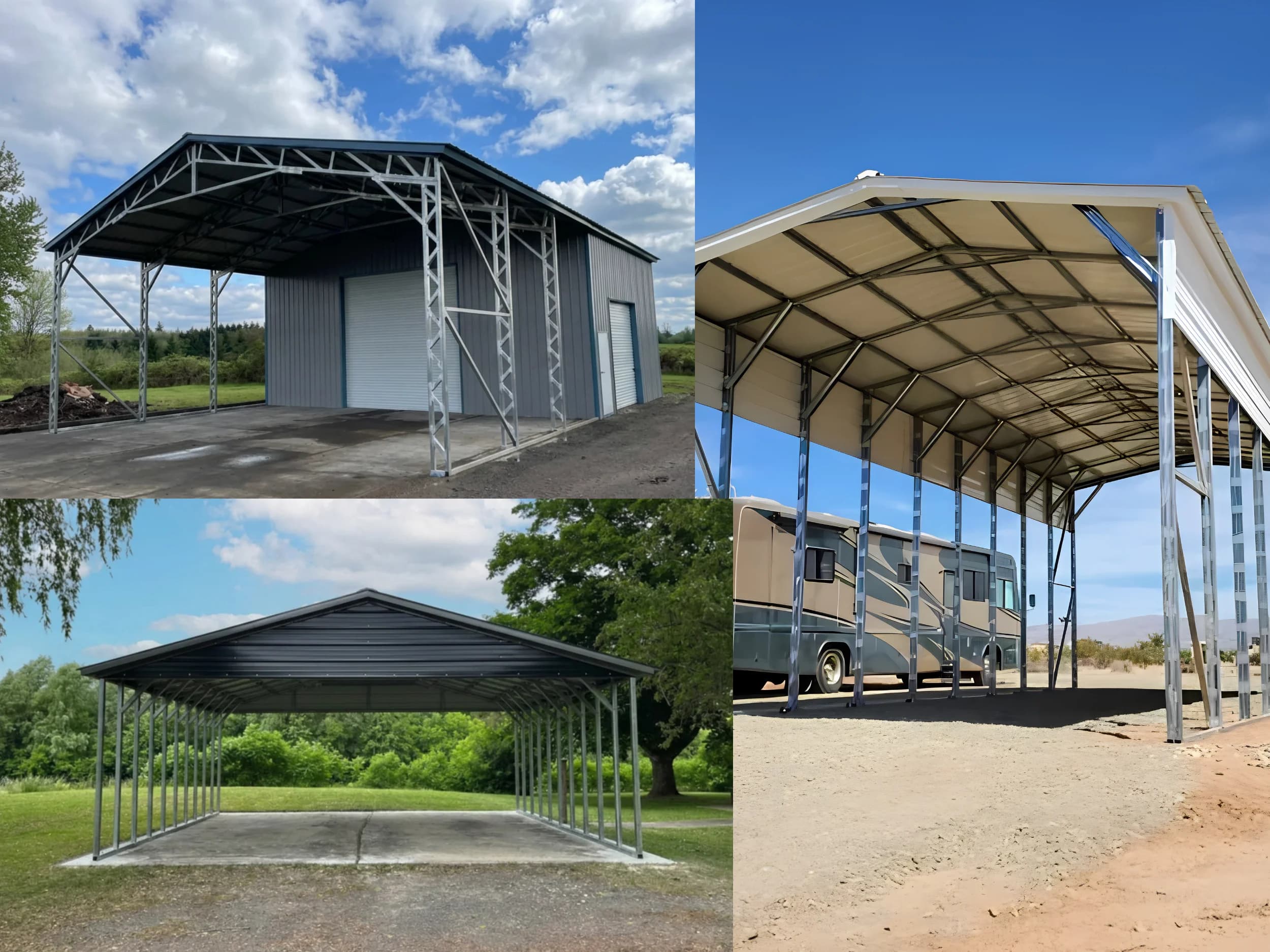 A selection of storage buildings at Meyers Lake Storage